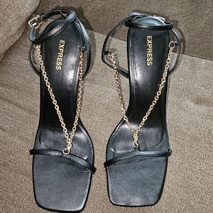 Express chain strap heels